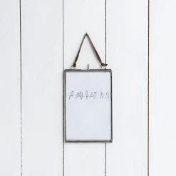 Glass Hanging Frame In Silver 15x10cm