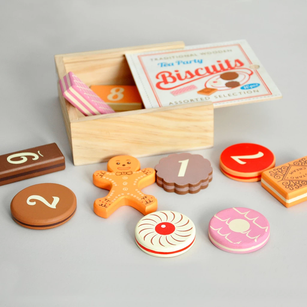 Traditional Wooden Tea Party Biscuits - Image 2