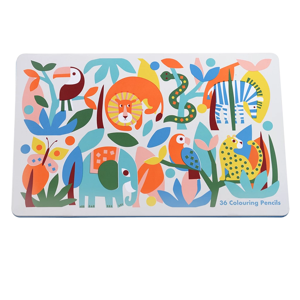 Wild Wonders 36 Colouring Pencils In A Tin - Image 3