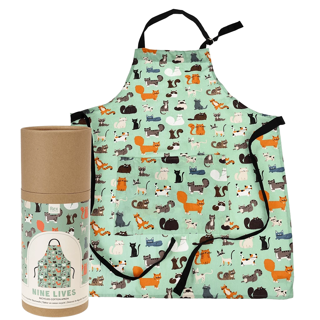 Nine Lives Recycled Cotton Apron - Image 2