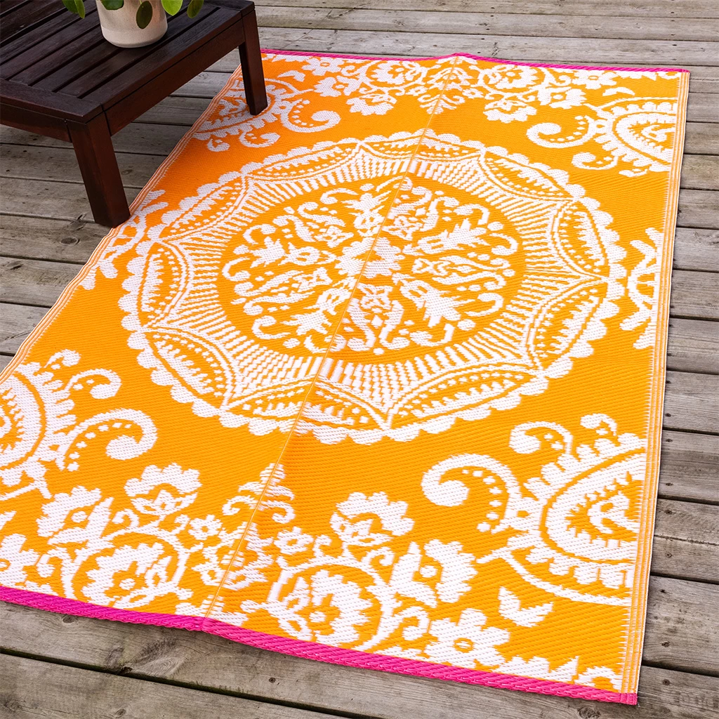 Orange Recycled Floor Mat 180x120cm