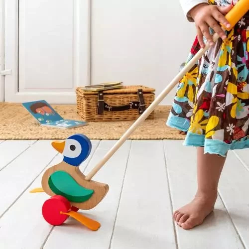 Wooden Push-Along Toy (Duck) - Image 2