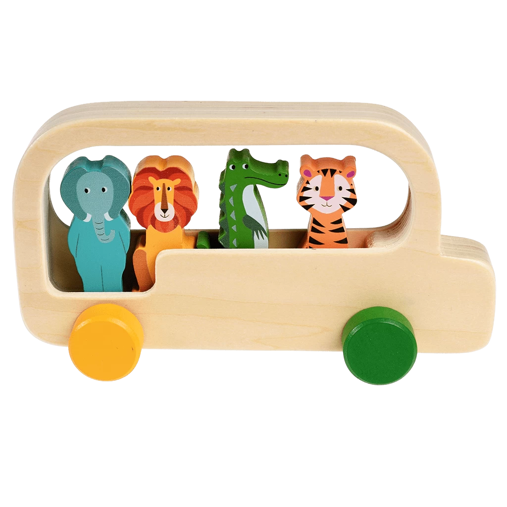 Colourful Creatures Wooden Bus - Image 4