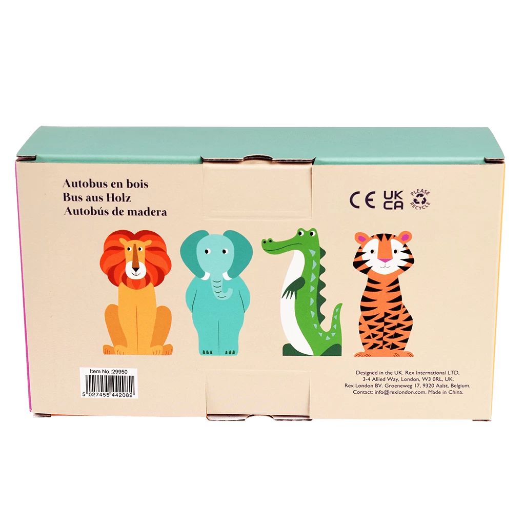 Colourful Creatures Wooden Bus - Image 8