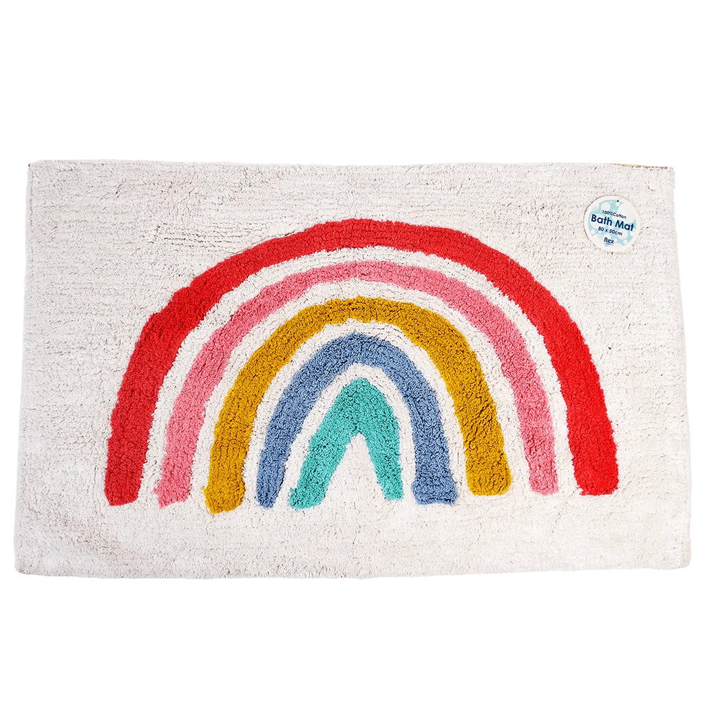 Rainbow Tufted Cotton Bath Mat - Image 2