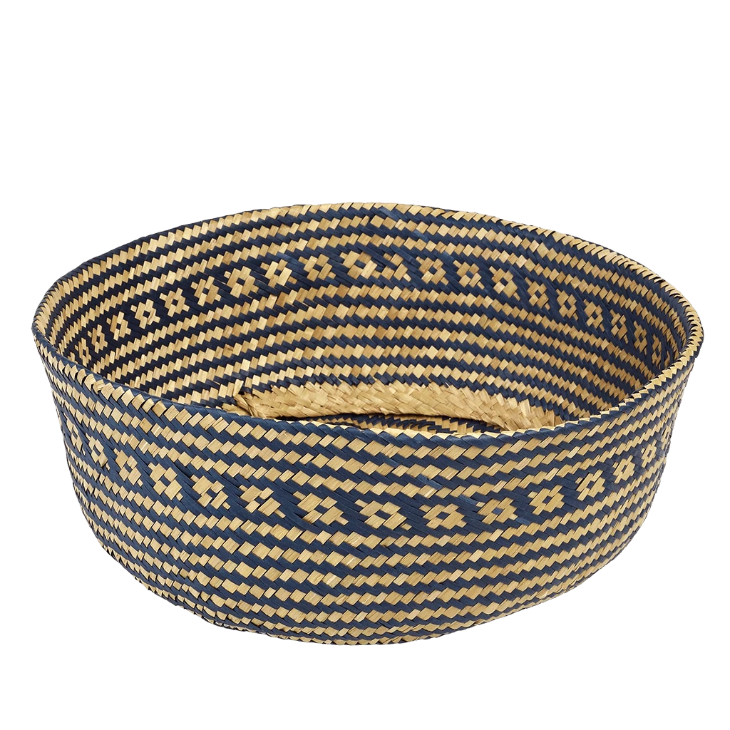 Large Navy Blue Seagrass Basket - Image 3