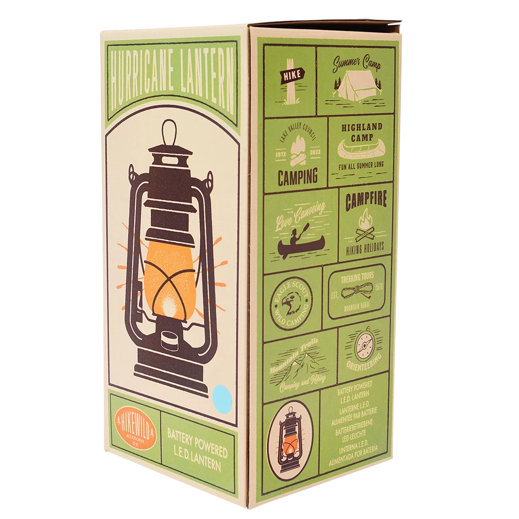 Light Blue Led Hurricane Lantern - Image 3