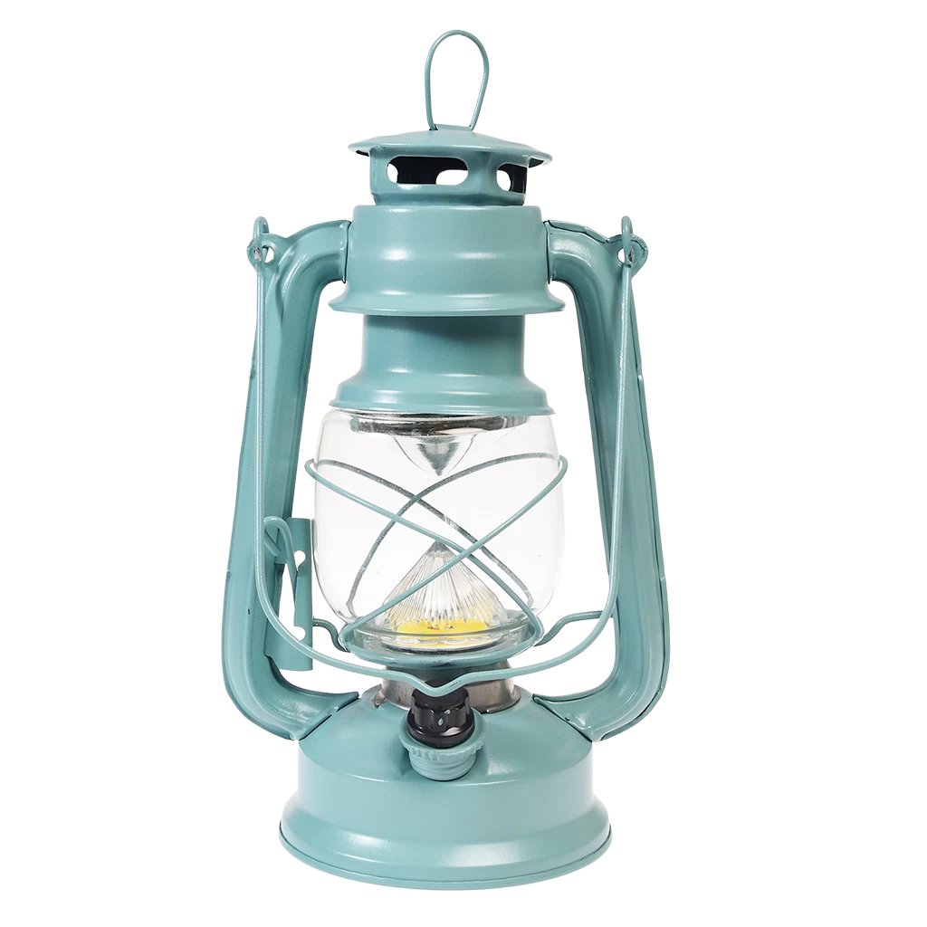 Light Blue Led Hurricane Lantern - Image 4