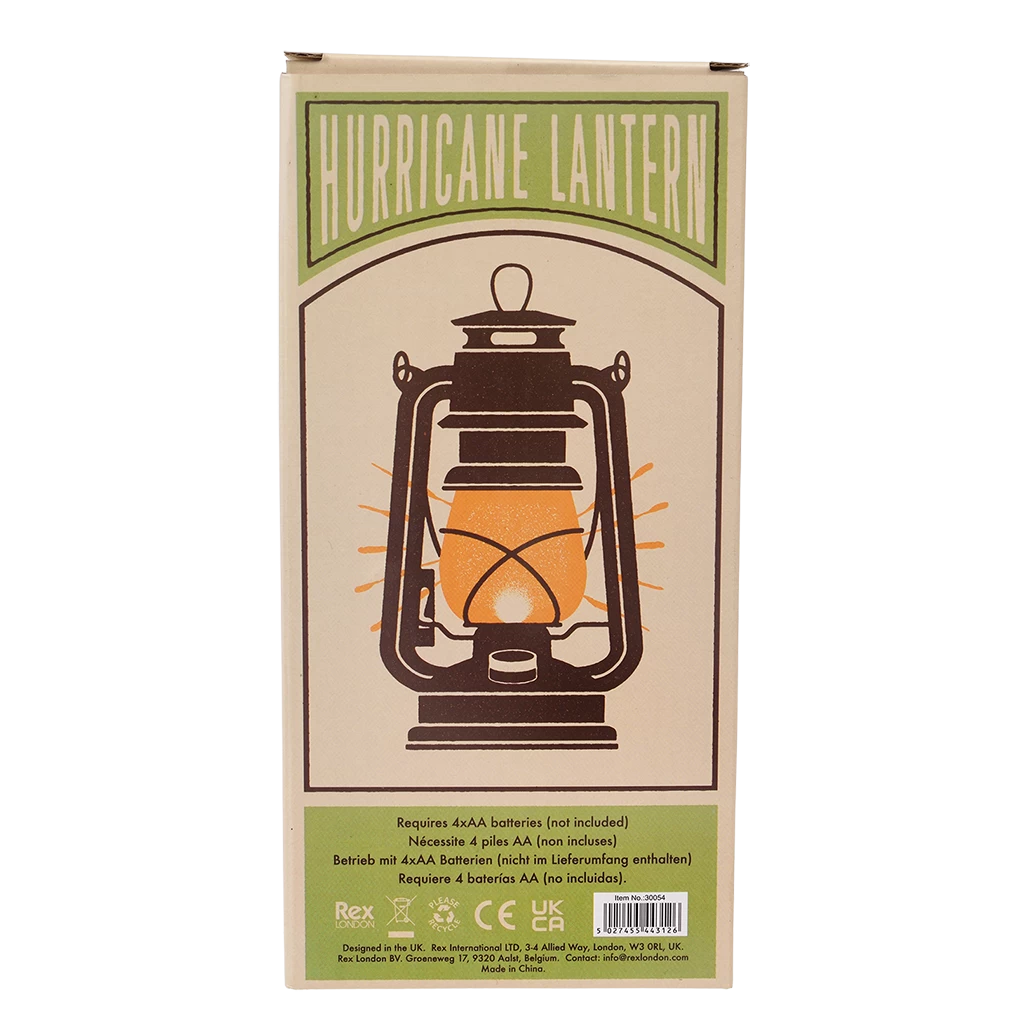 Light Blue Led Hurricane Lantern - Image 8