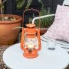 Orange Led Hurricane Lantern