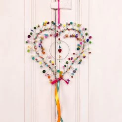 Multi-Beaded Heart Decoration (17 X 17 Cm)