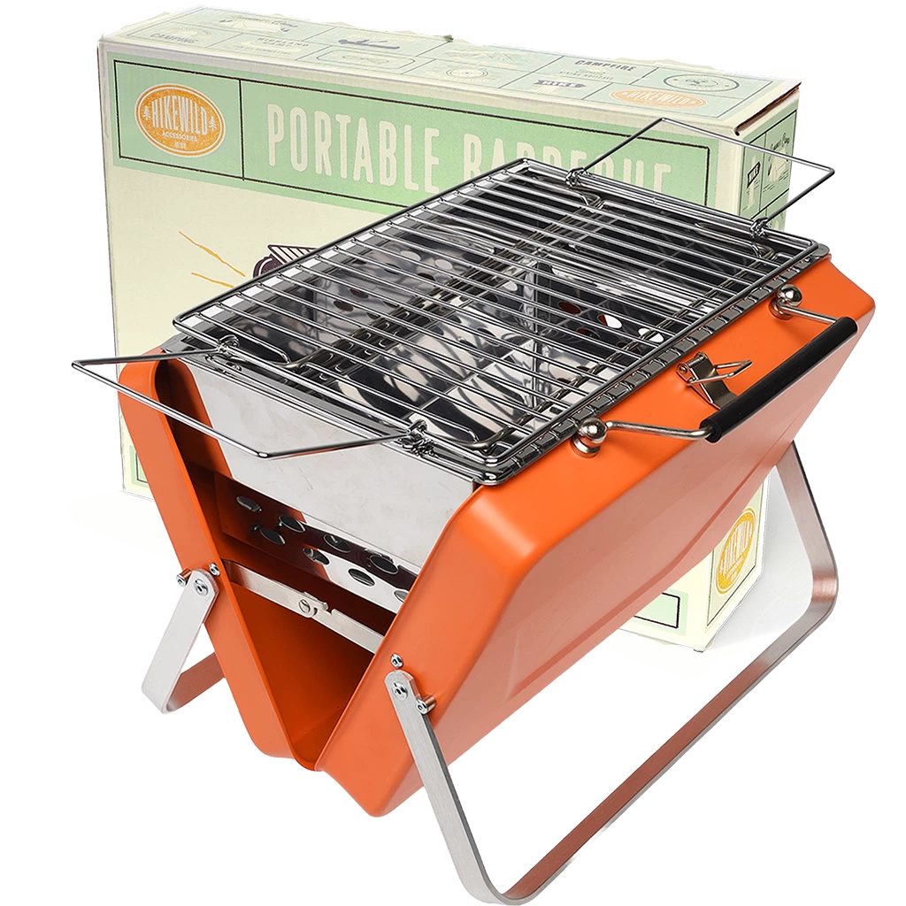 Portable Suitcase Bbq - Burnt Orange