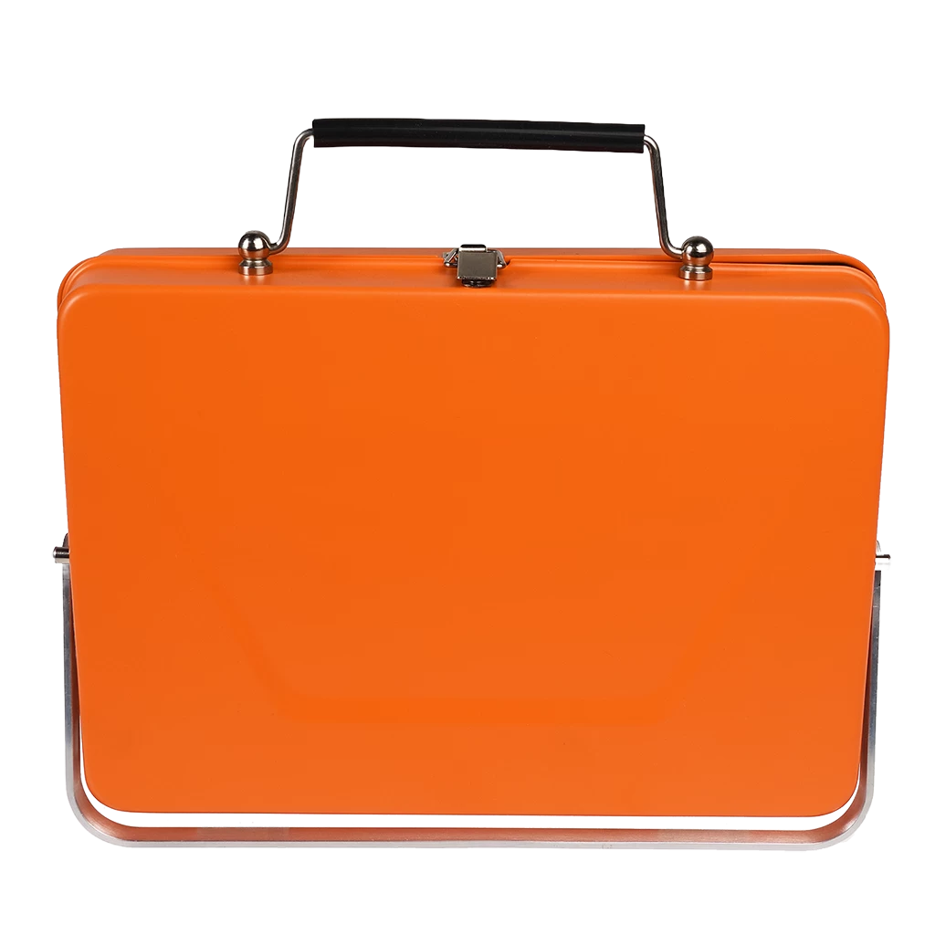Portable Suitcase Bbq - Burnt Orange - Image 3