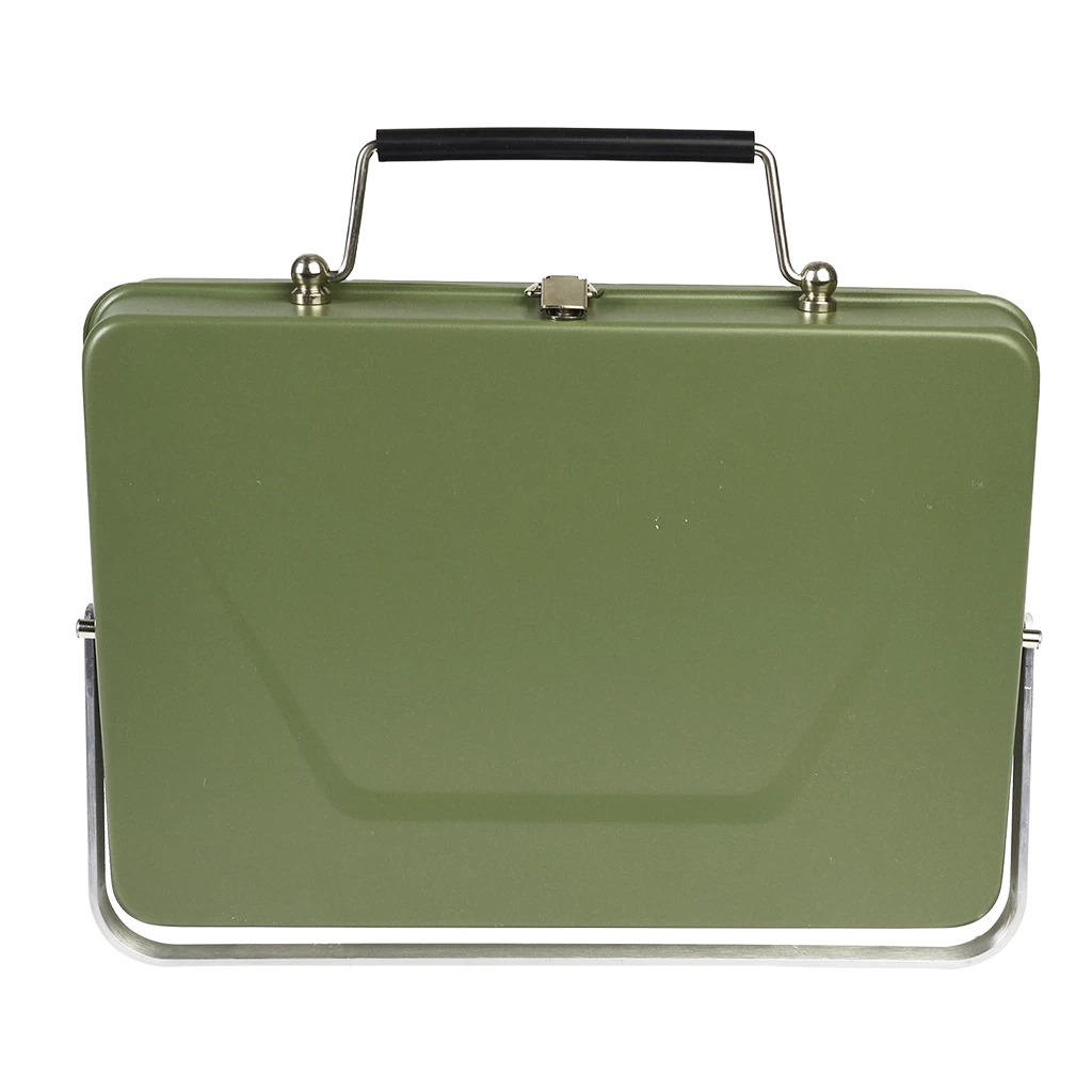 Portable Suitcase Bbq - Khaki Green - Image 3