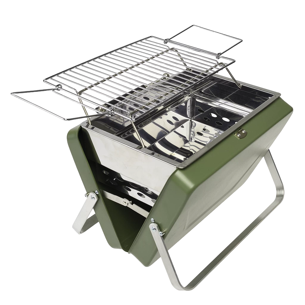 Portable Suitcase Bbq - Khaki Green - Image 6