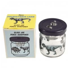 Prehistoric Land Glass Jar Pencil Sharpener