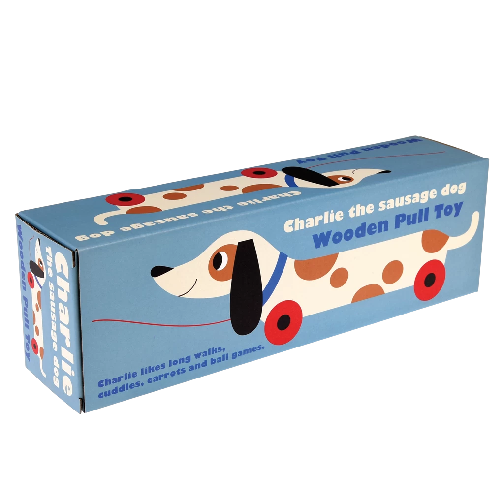 Charlie The Sausage Dog Wooden Pull Toy - Image 3