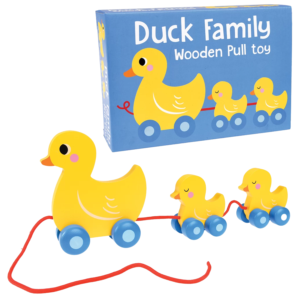 Duck Family Wooden Pull Toy - Image 2