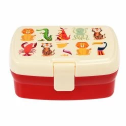 Lunch Box With Child Tray Rex London Colourful Creatures